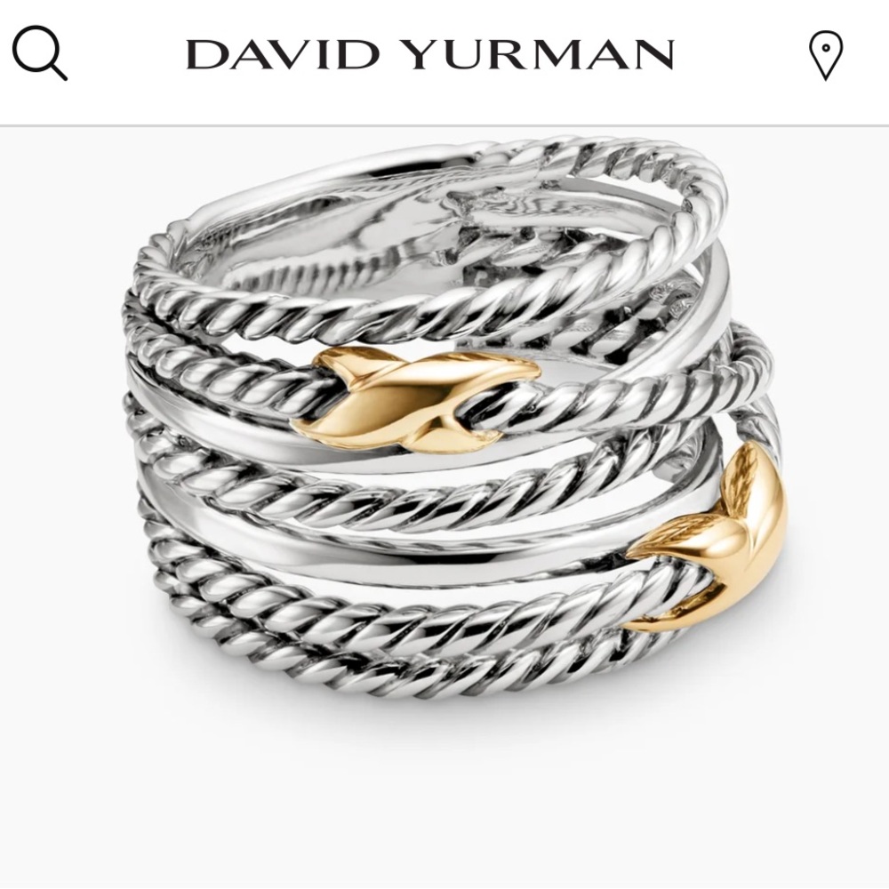 David Yurman Double X Crossover Ring